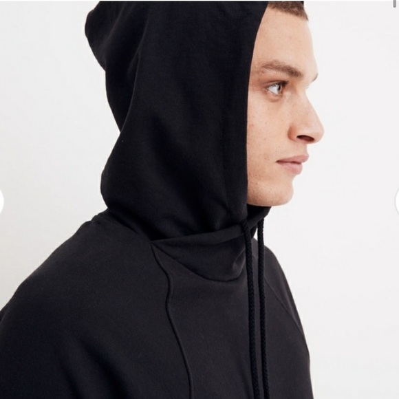 Madewell NWT Men's Black Pullover Hoodie Sweatshirt - Picture 3 of 8